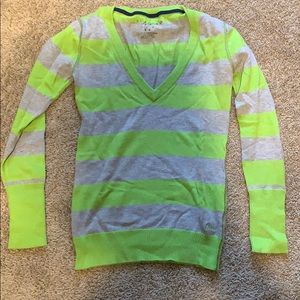 Aero Green and Gray striped sweater